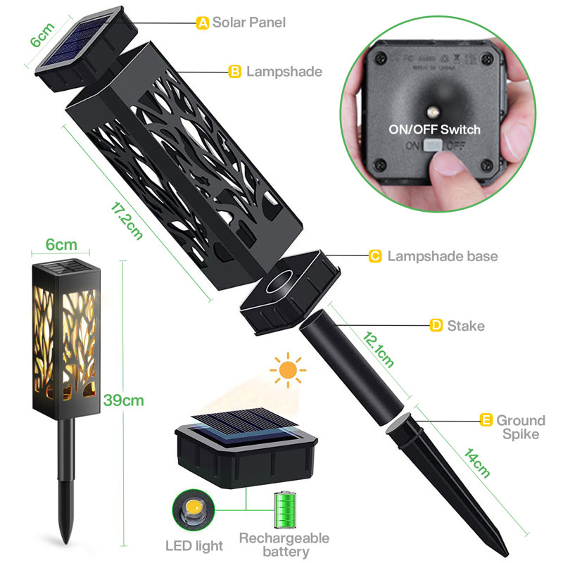 WdtPro ABS Low Voltage Solar Powered Integrated LED Pathway Light Pack